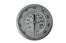 3" stainless steel bimetal thermometer with glass lens. Center mount. 1/2" npt, 1/4" stem diameter, and 6" stem length. Dual Scale 200°-1000°F / 100-540°C Front view of thermometer